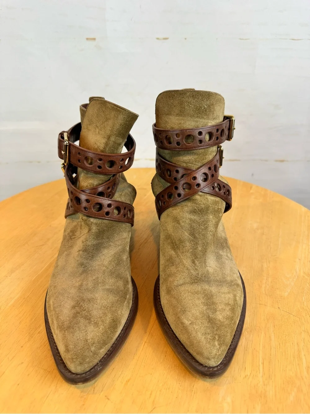 Burberry | Suede and Leather Booties, EU 36